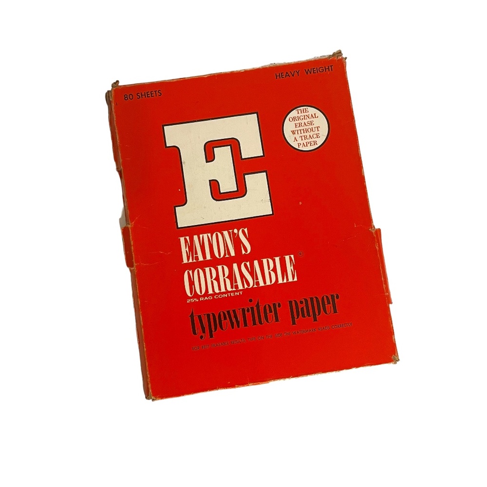 Eaton's Corrasable Typewriter Paper Heavy Weight 8 1/2 x 11" (29 sheets)